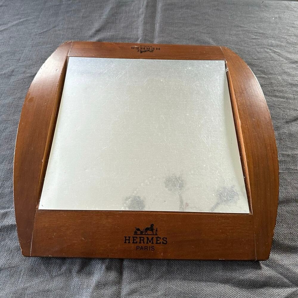 Hermes Wood Store Display for perfume made in France 14x12 tabletop stand